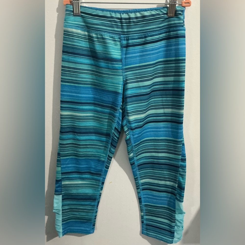 Champion Kids Striped Teal Leggings